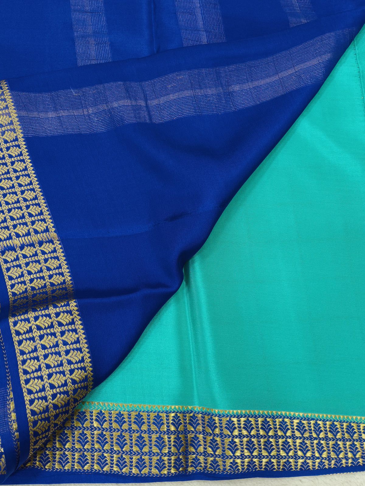 Pure crepe Mysore silk saree1112901(120GSM)
