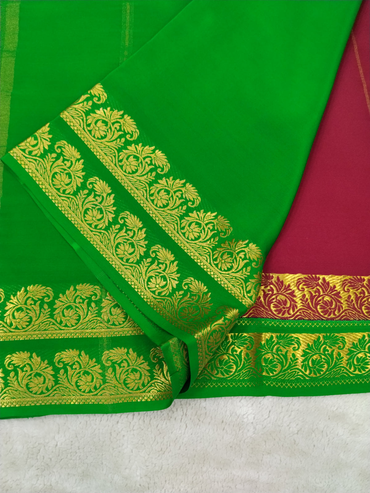 Pure mysore silk saree-(1459099)