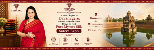 A New Chapter in Davanagere: Atharva House of Sarees Brings Its First Pure Mysore Silk Sarees Expo