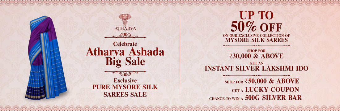 Ashada Big Sale at Atharva Sarees: Celebrate the Season in Timeless Mysore Silk