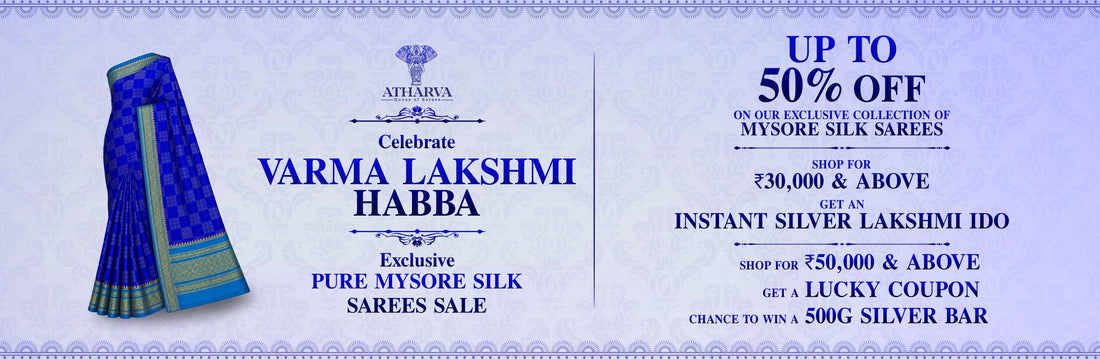 Celebrate Varma Lakshmi Habba with Atharva Sarees: A Collection Woven for Tradition and Grace