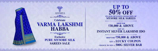 Celebrate Varma Lakshmi Habba with Atharva Sarees: A Collection Woven for Tradition and Grace
