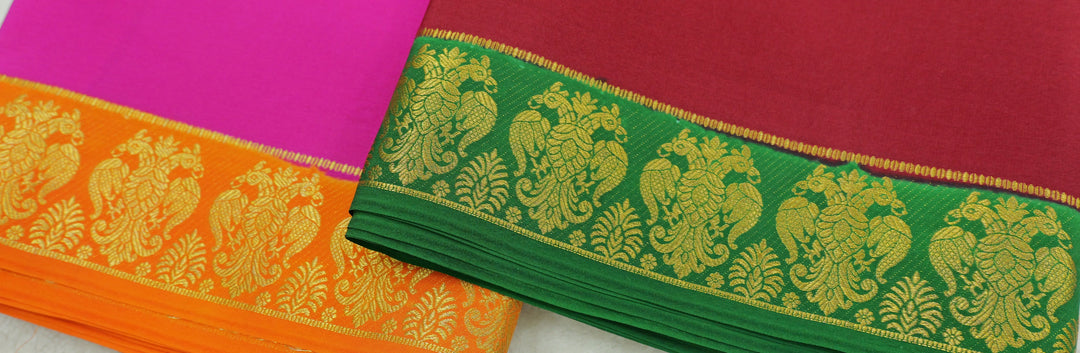 Gandaberunda Motif Mysore Silk Sarees