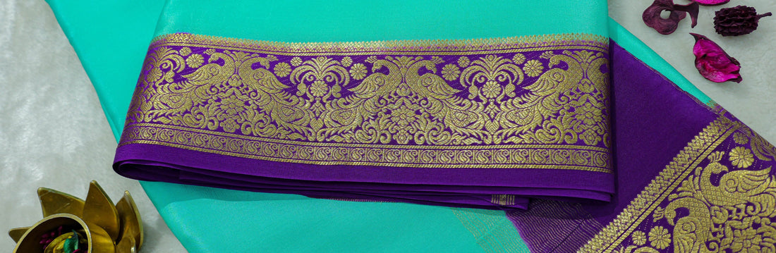 pure Mysore crepe silk sarees in Bangalore