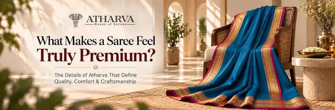 What Makes a Saree Feel Truly Premium? The Details of Atharva That Define Quality, Comfort, and Craftsmanship