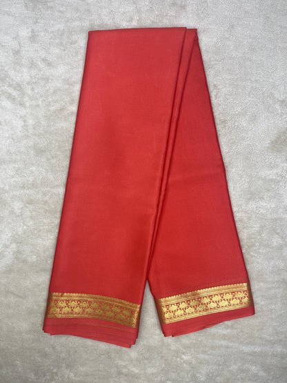 Pure crepe Mysore silk saree-Trisha 2 Self-70 Gsm(16275513)