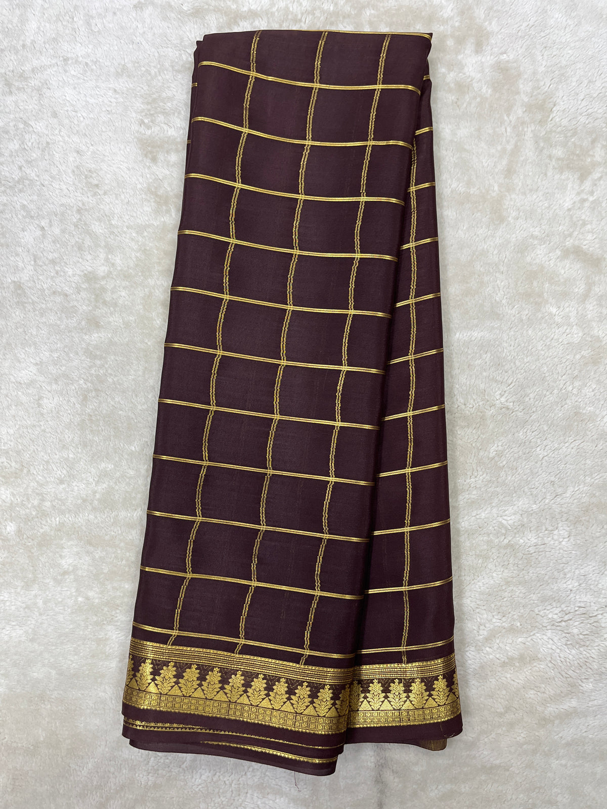 Pure crepe Mysore silk saree 13106333
