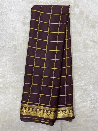Pure crepe Mysore silk saree 13106333