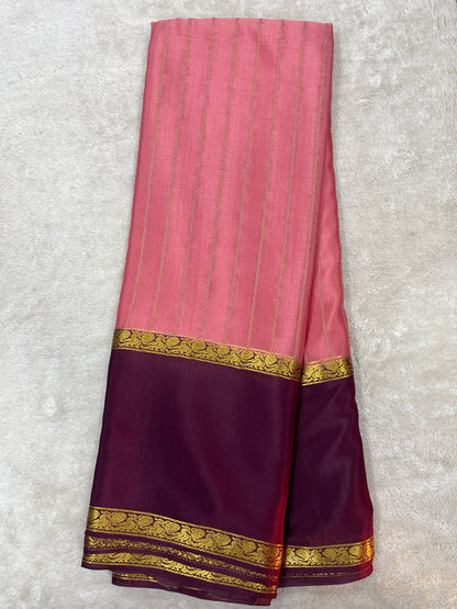 Pure crepe Mysore silk saree 1111801 (60gsm)