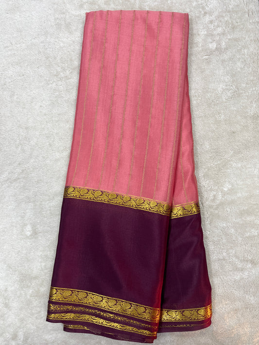 Pure crepe Mysore silk saree 1111801 (60gsm)