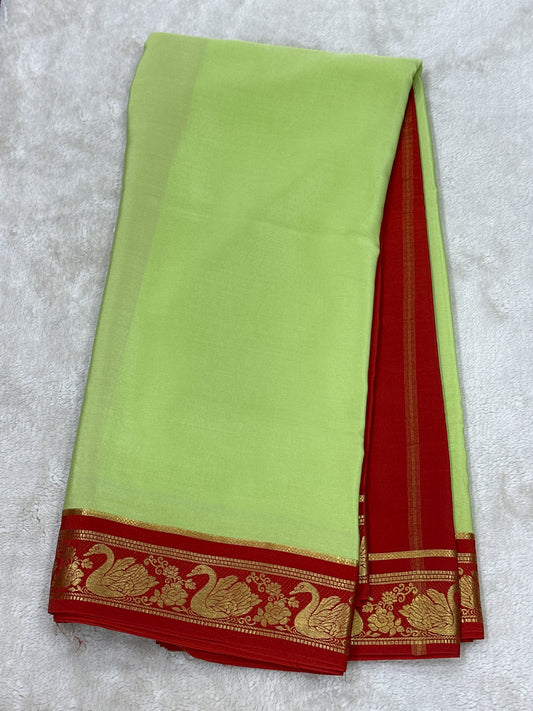 Sliver Based zari Pure Mysore Silk Saree