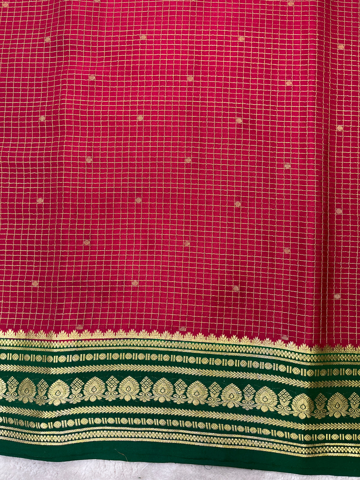 Pure crepe Mysore silk saree 12105103 (120gsm)
