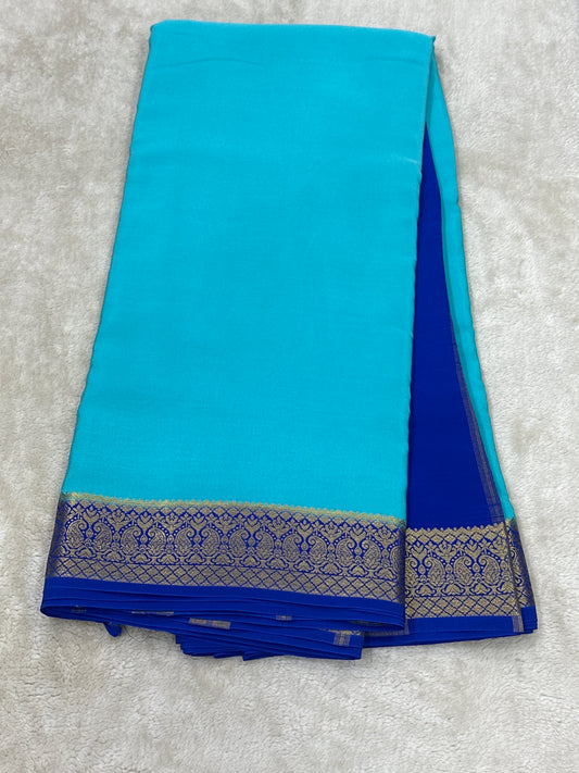 Sliver Based zari Pure Mysore Silk Saree