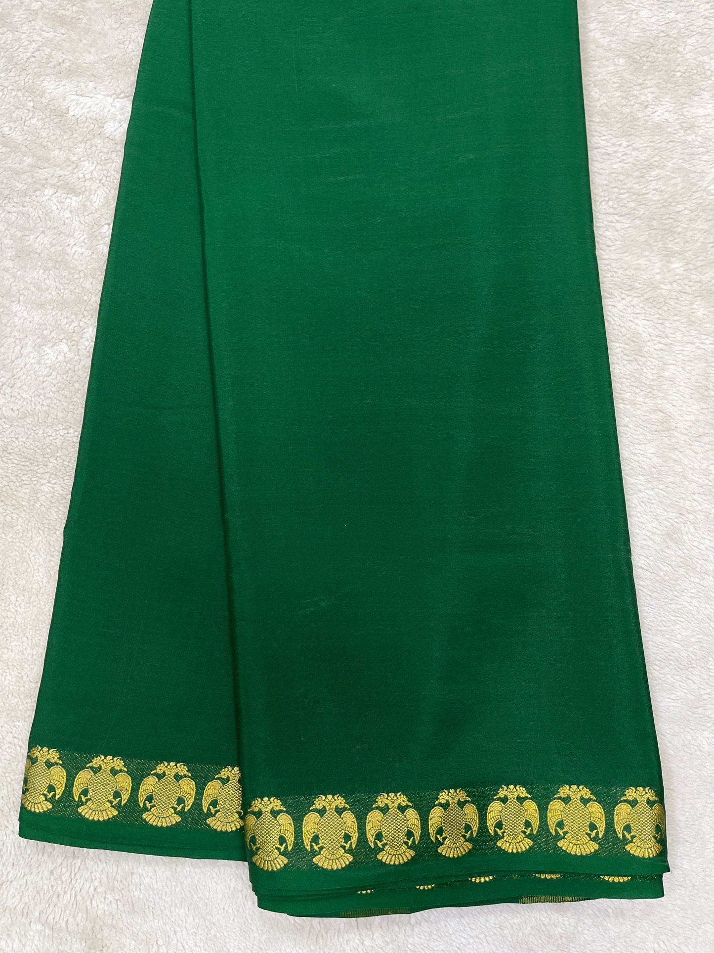 Pure crepe Mysore silk-Gatti Border & 9 By(1104001)