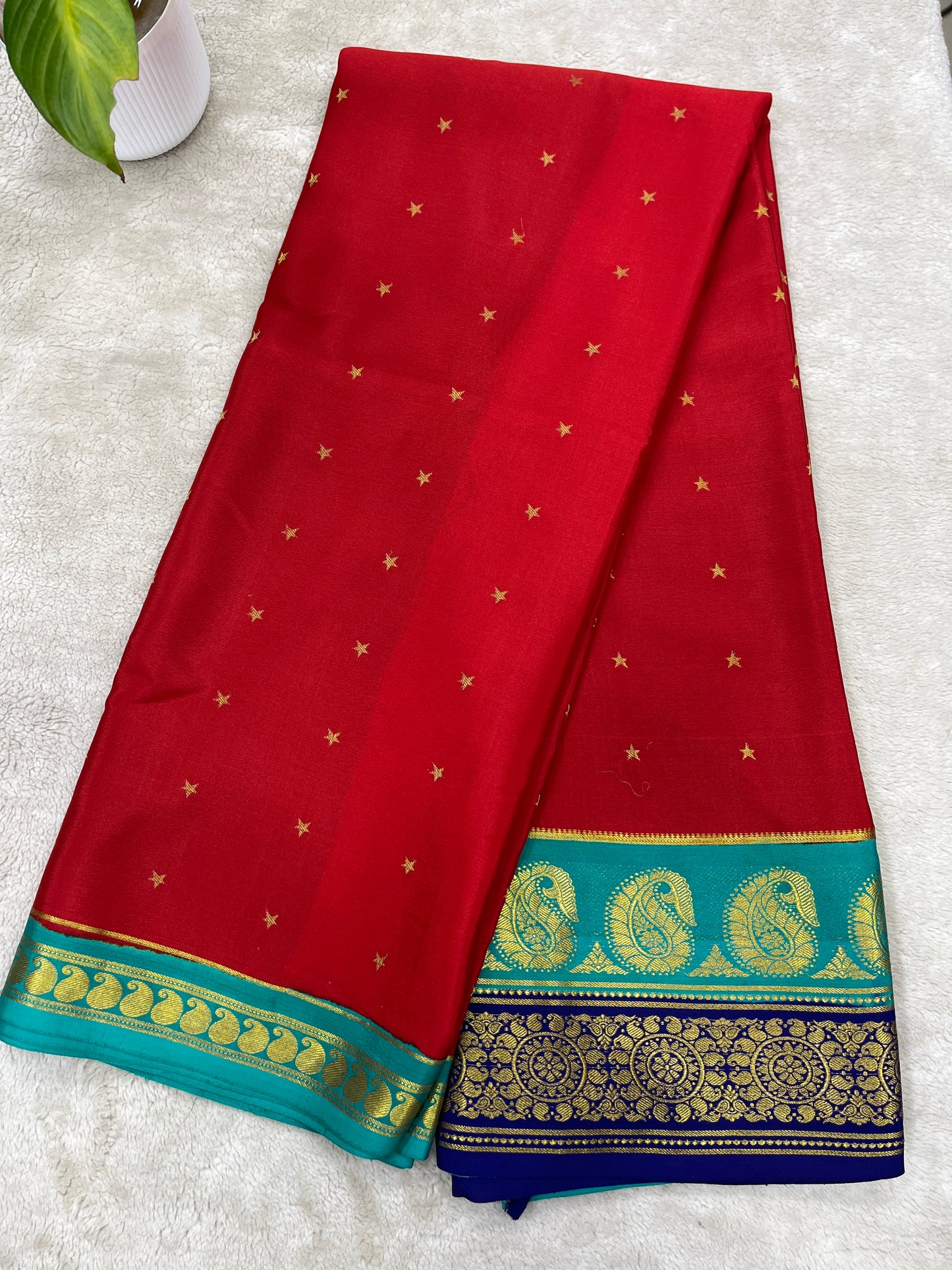 Pure crepe Mysore silk KSIC Mango(1101801)