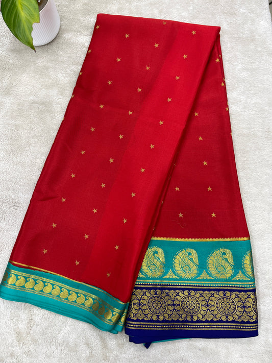 Pure crepe Mysore silk KSIC Mango(1101801)