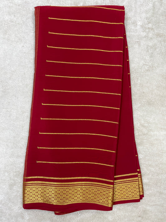 Pure Mysore Silk Saree-(1450112)