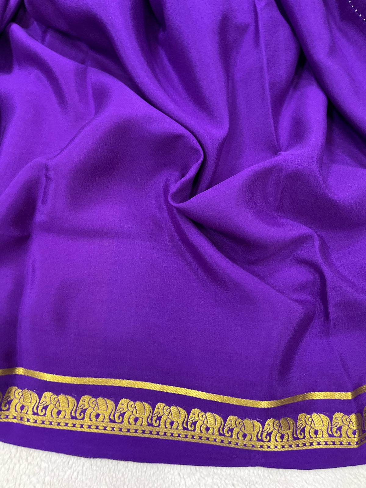 Pure crepe Mysore silk- Elephant
