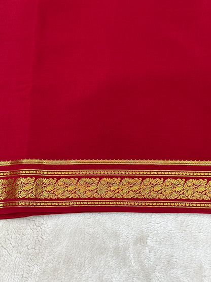 Silver Based Zari Pure Mysore Silk Saree