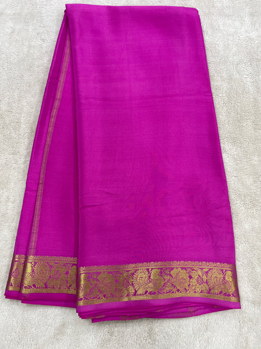 Silver based zari Pure Mysore silk Saree