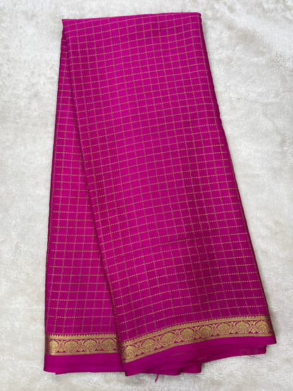 Pure crepe Mysore silk saree 1205002 (120gsm)