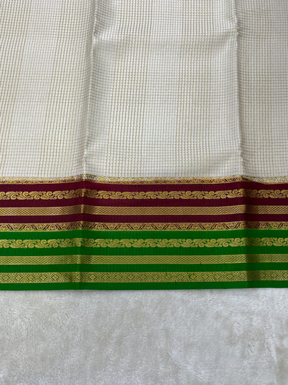 Pure Crepe Mysore Silk Bentex checks - 2637797