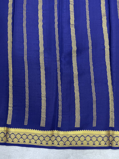 Pure crepe Mysore silk saree 136452(100 GSM)