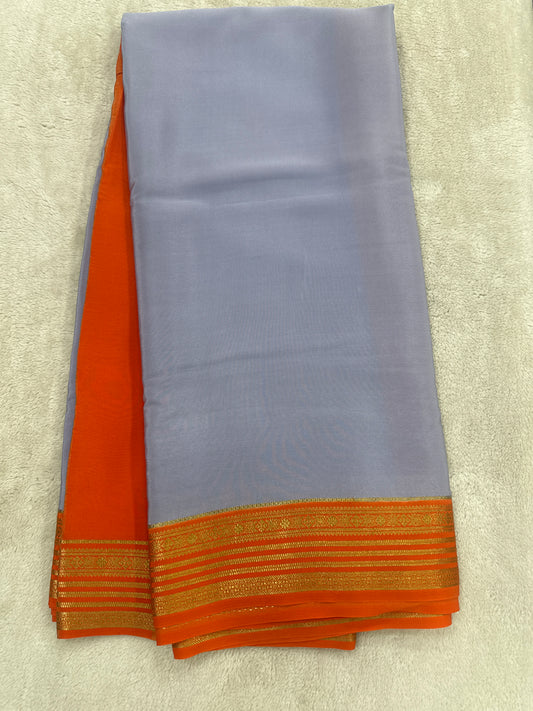 Sliver Based zari Pure Mysore Silk Saree