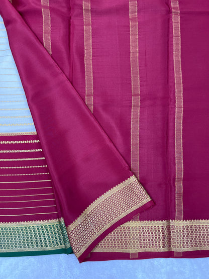 Pure Crepe Mysore Silk Bentex checks butta contrast - 2637795