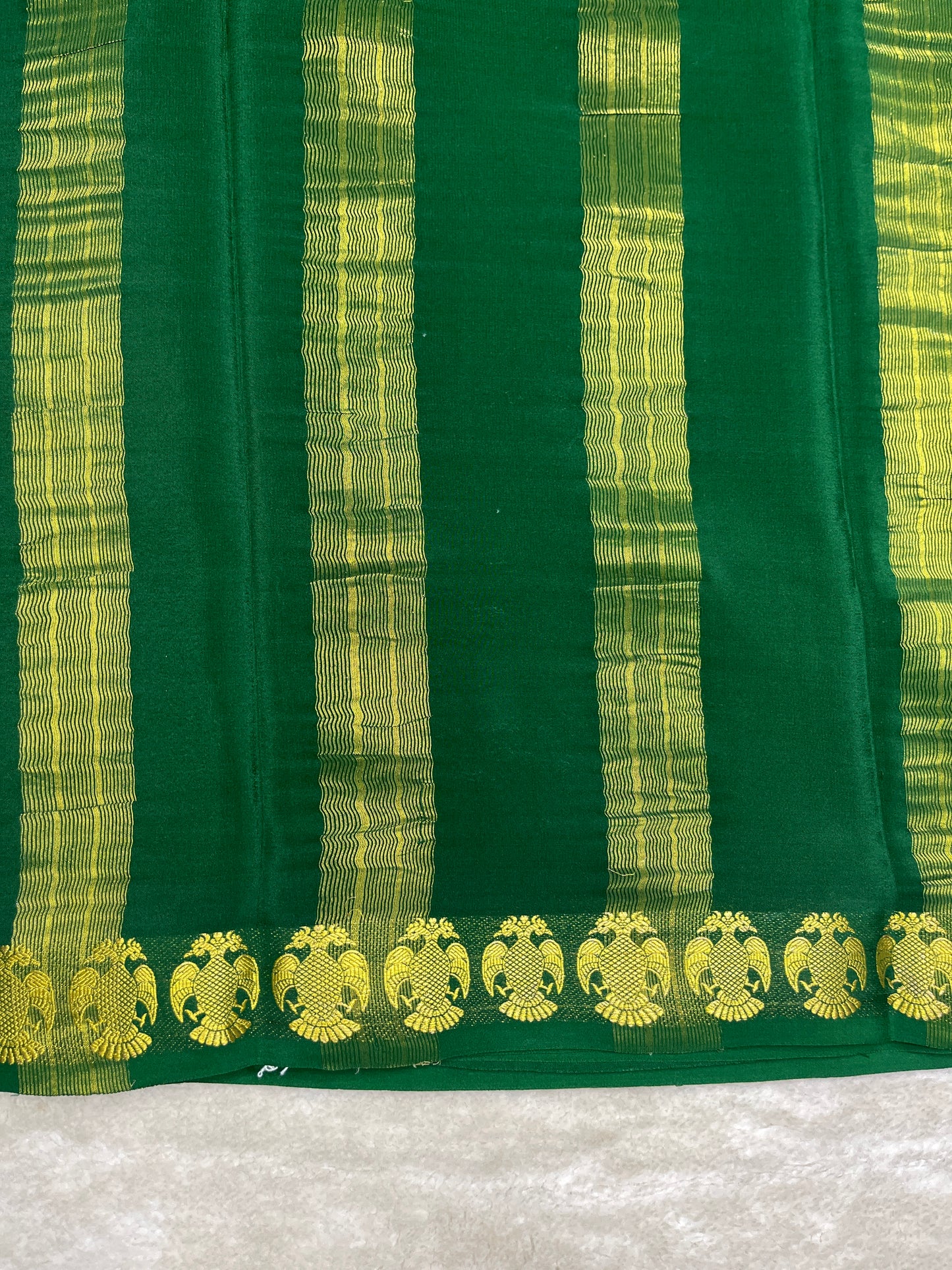 Pure crepe Mysore silk -Gatti border (1104001)