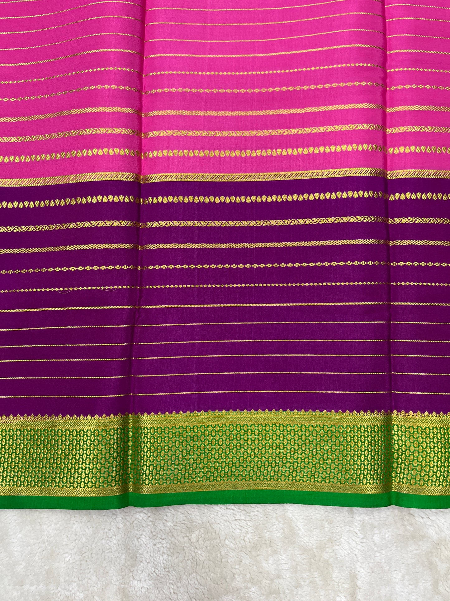 Pure Crepe Mysore Silk Bentex checks butta contrast - 2637795