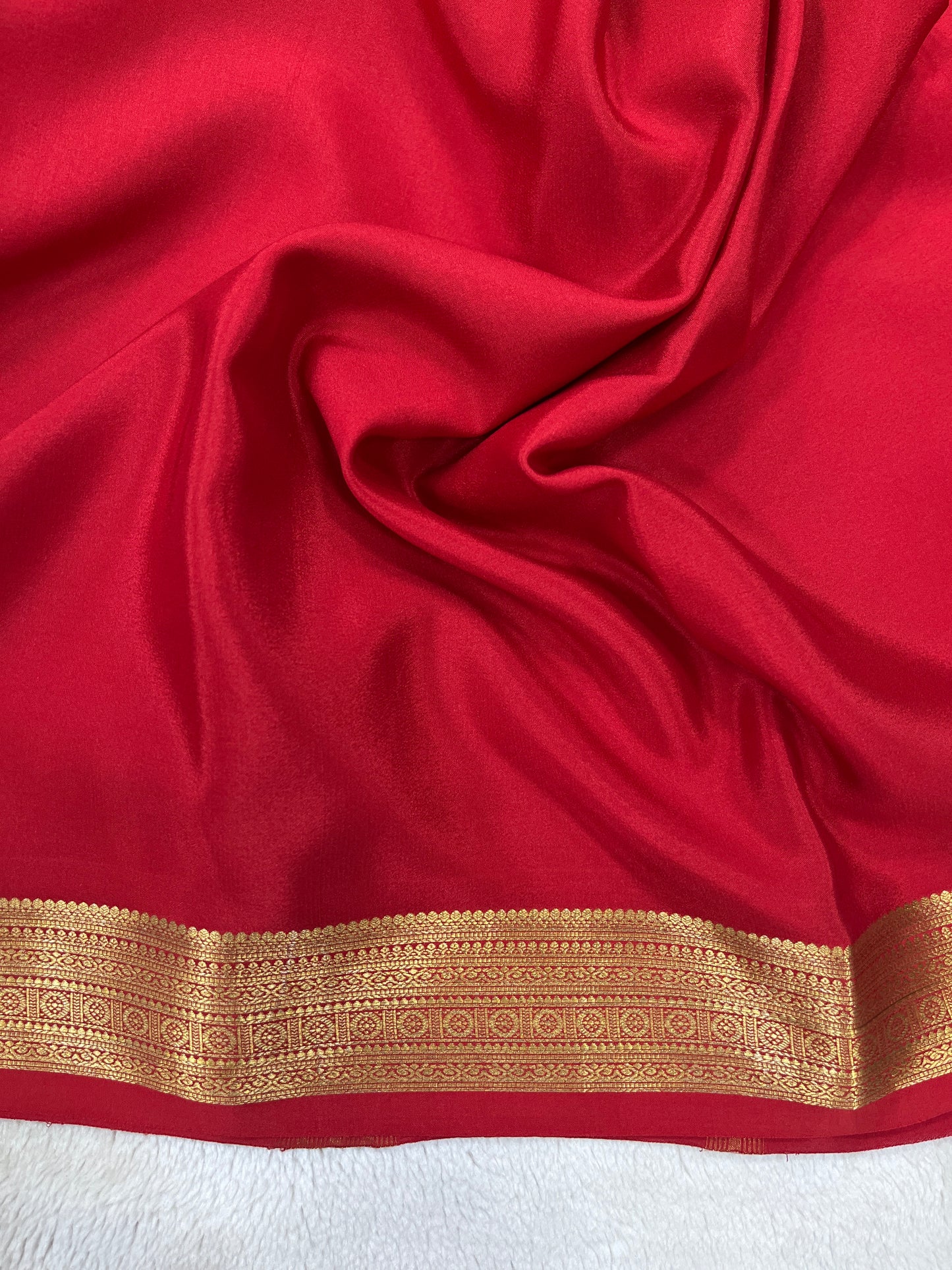 Pure crepe Mysore silk-Gatti Border