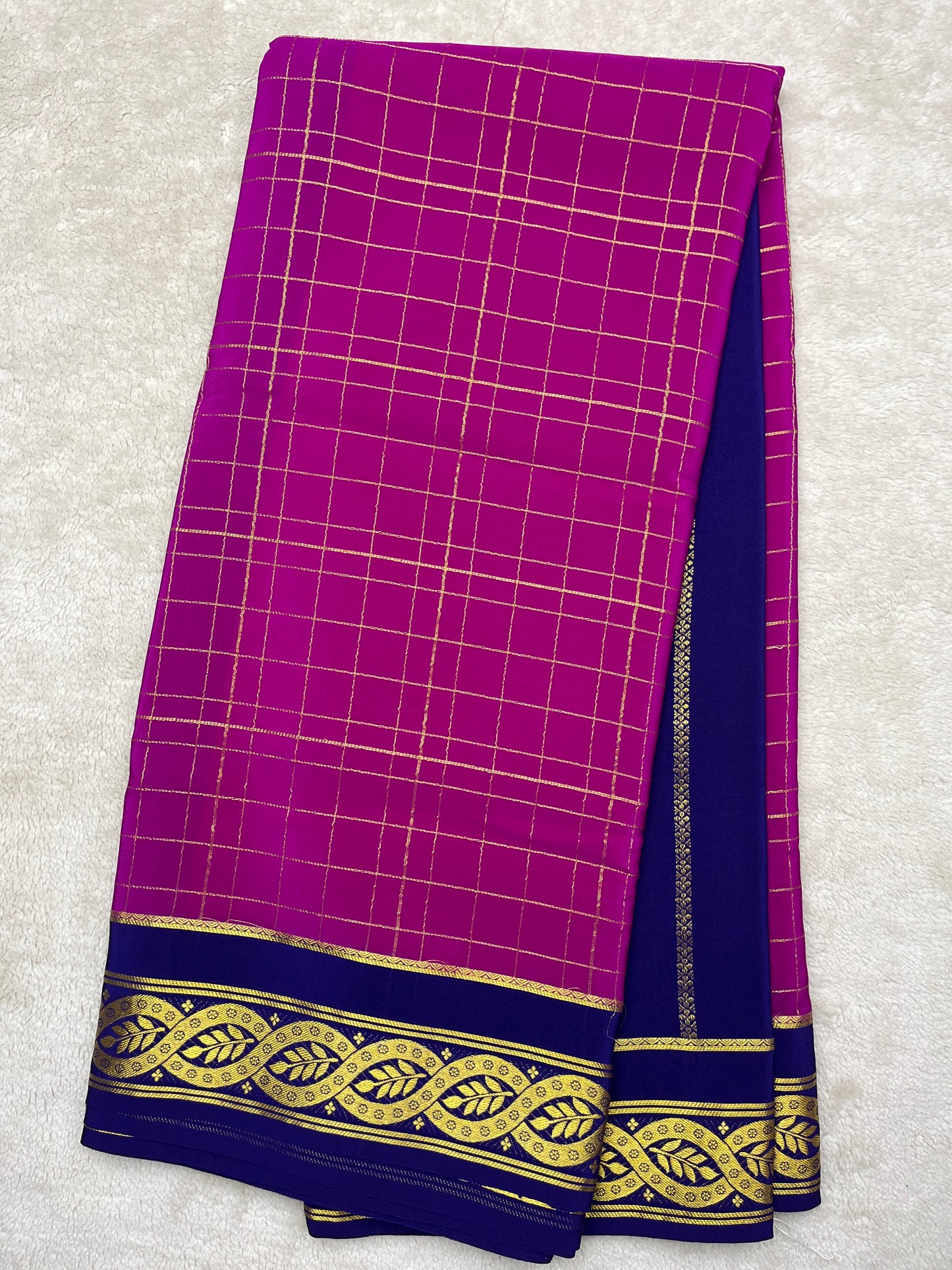 Pure Mysore silk-kslc checks (1453864)