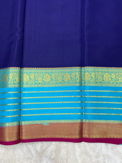 Pure Crepe Mysore Silk 3D contrast - 2637794