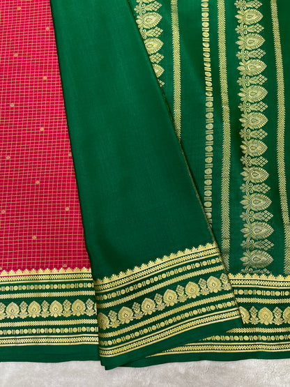 Pure crepe Mysore silk saree 12105103 (120gsm)