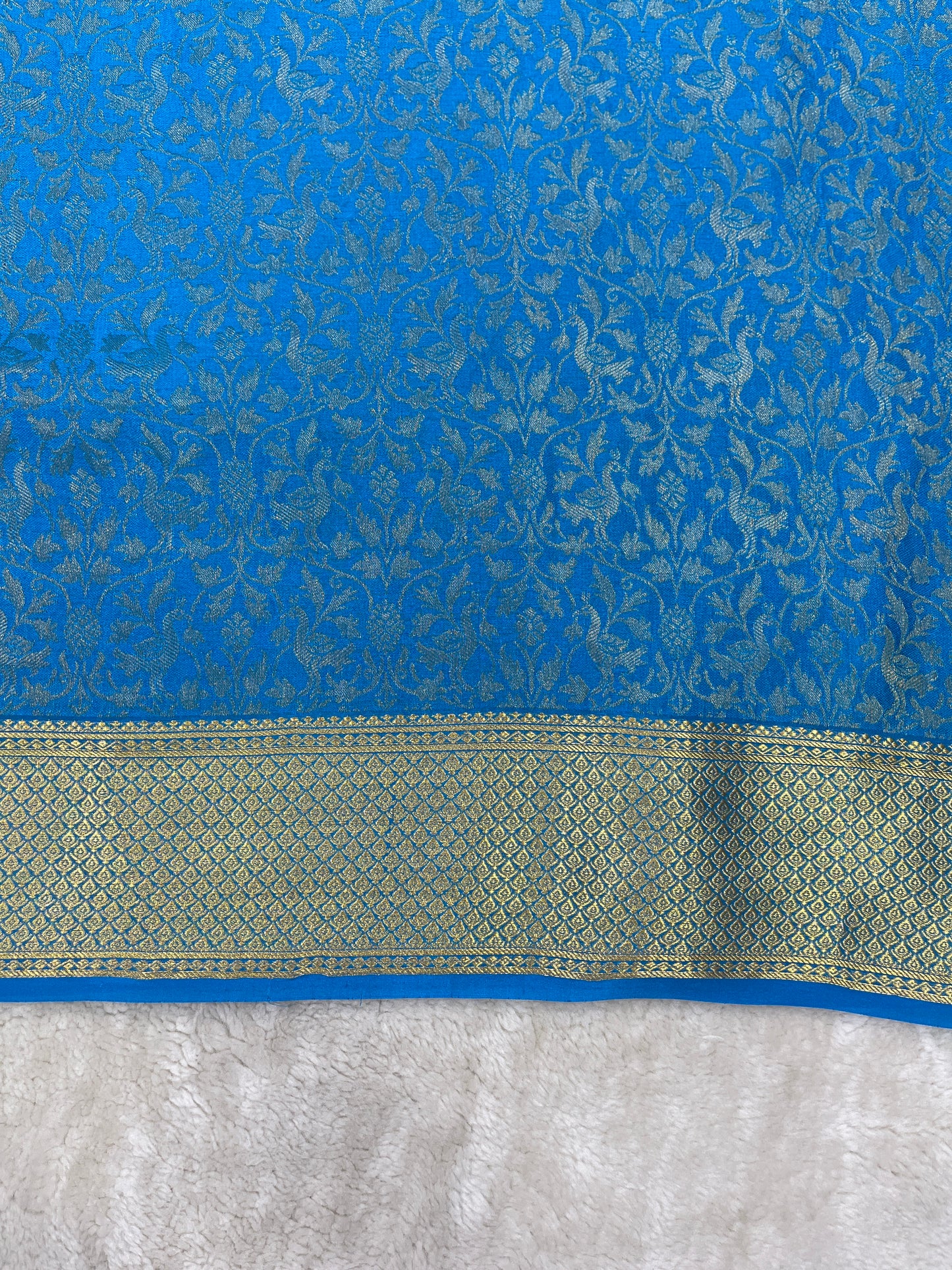 Pure Crepe Mysore Silk brocade - 1145315