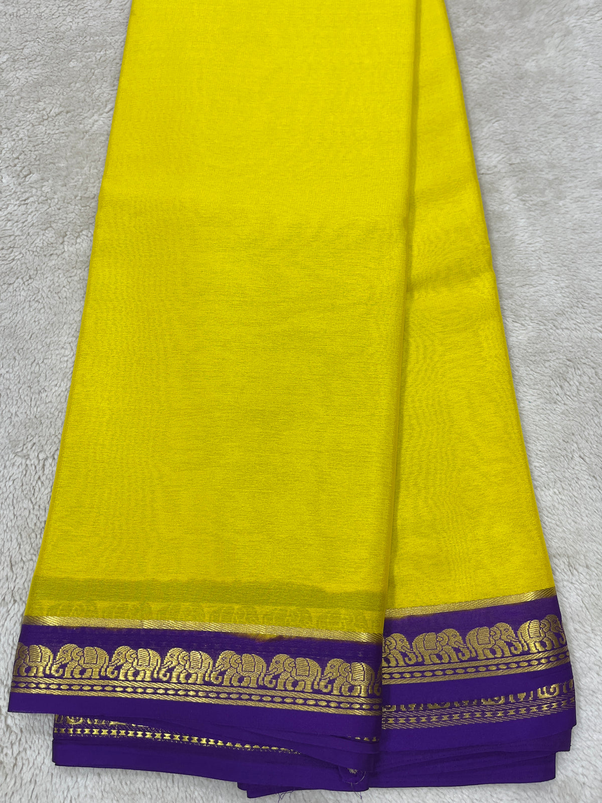 Pure crepe Mysore silk- Elephant