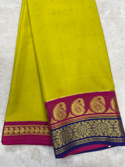 Pure crepe Mysore silk KSIC Mango(1104901)