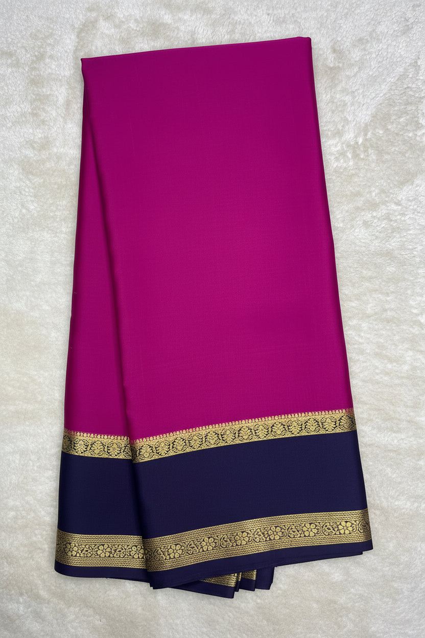 Pure crepe Mysore silk -Patli Pallu - (26381136)