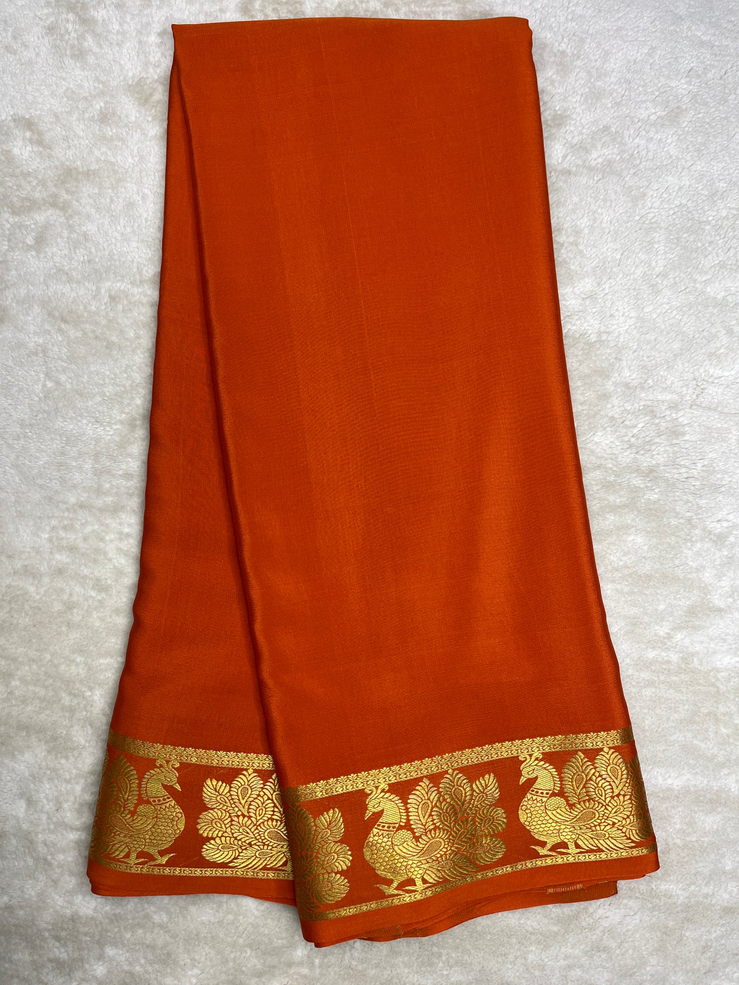 Pure crepe Mysore silk-Gatti border 1104002