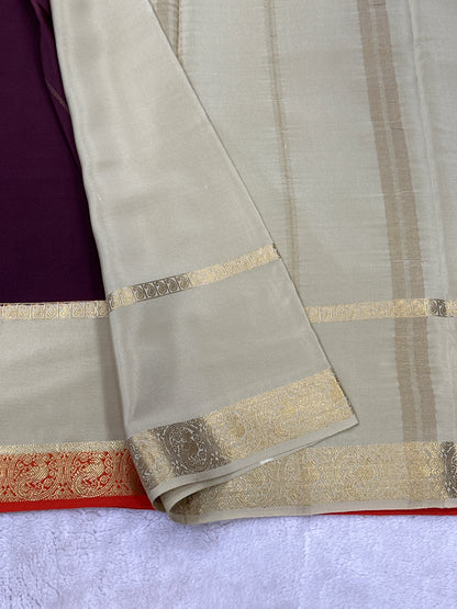 Sliver Based zari Pure Mysore Silk Saree