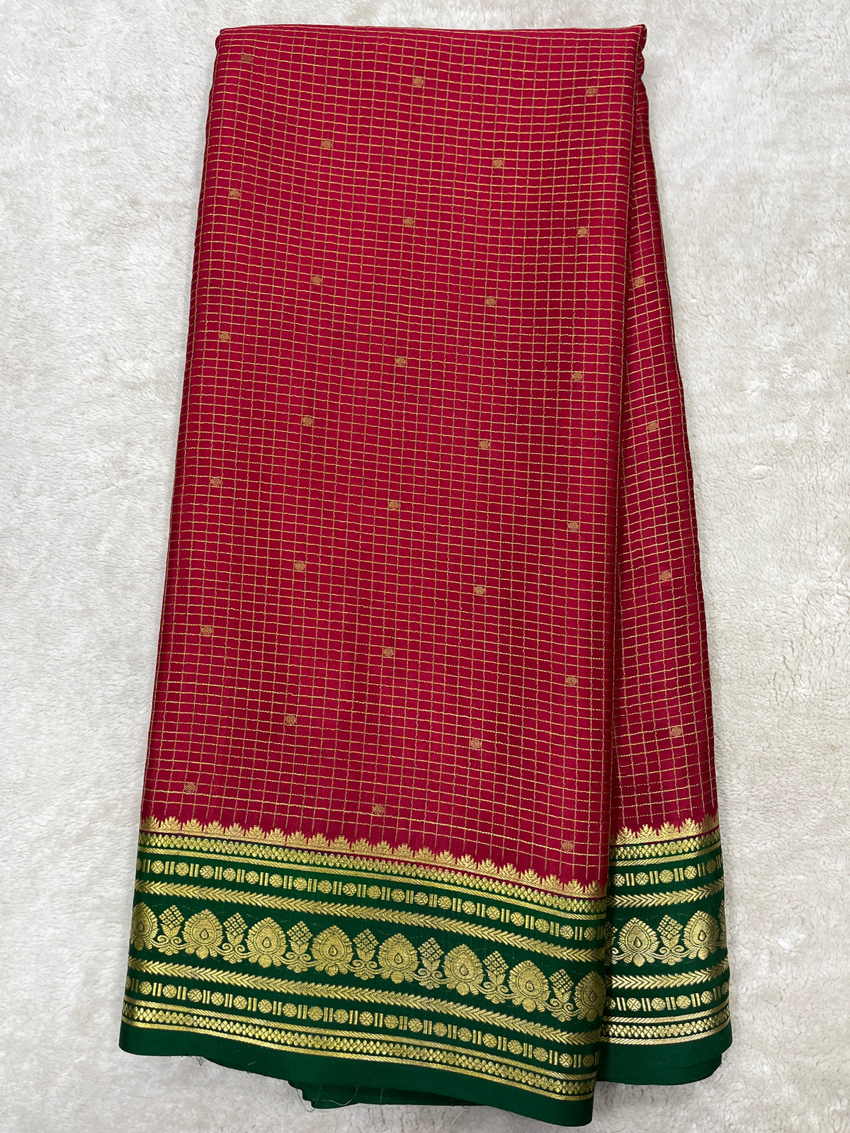 Pure crepe Mysore silk saree 12105103 (120gsm)