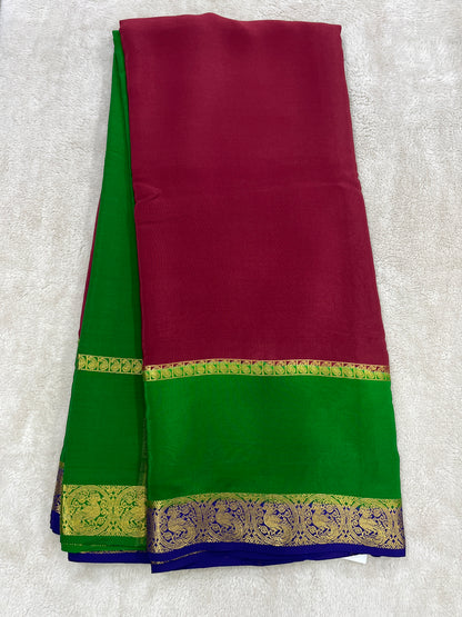 Sliver Based Zari Pure Mysore Silk Saree