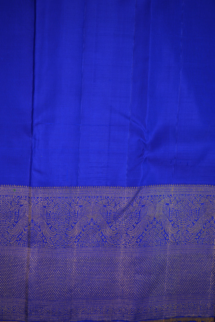 CHILLY RED AND ROYAL BLUE PURE KANCHIPURAM SILK