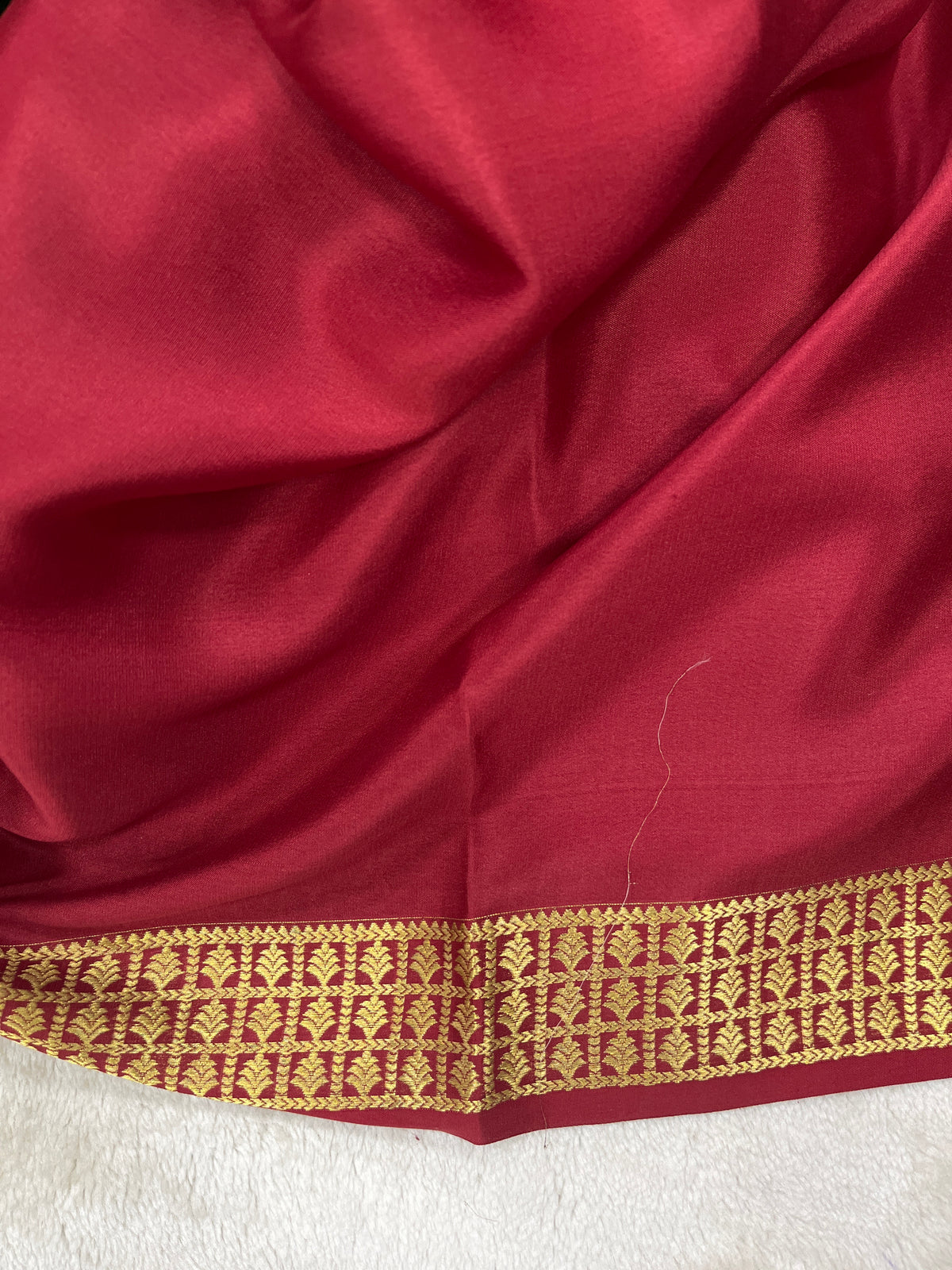 Pure crepe Mysore silk-Patli Pallu Checks (1148007)