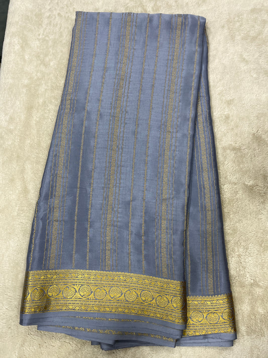Pure Crepe Mysore Silk Dt strips - 1145306