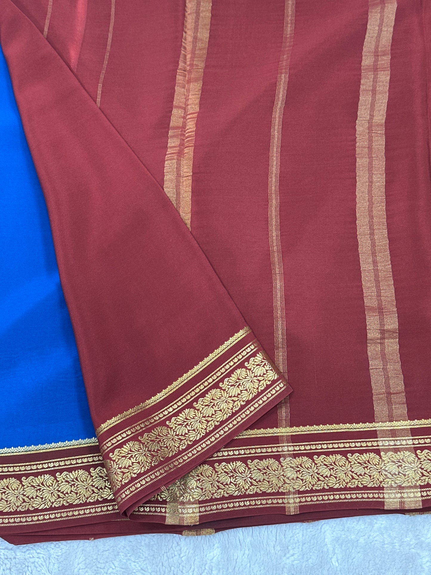 Sliver Based zari Pure Mysore Silk Saree
