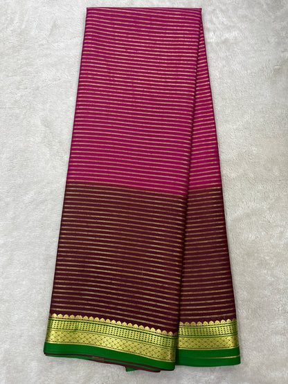 Pure crepe Mysore silk saree 26386509 (70gsm)