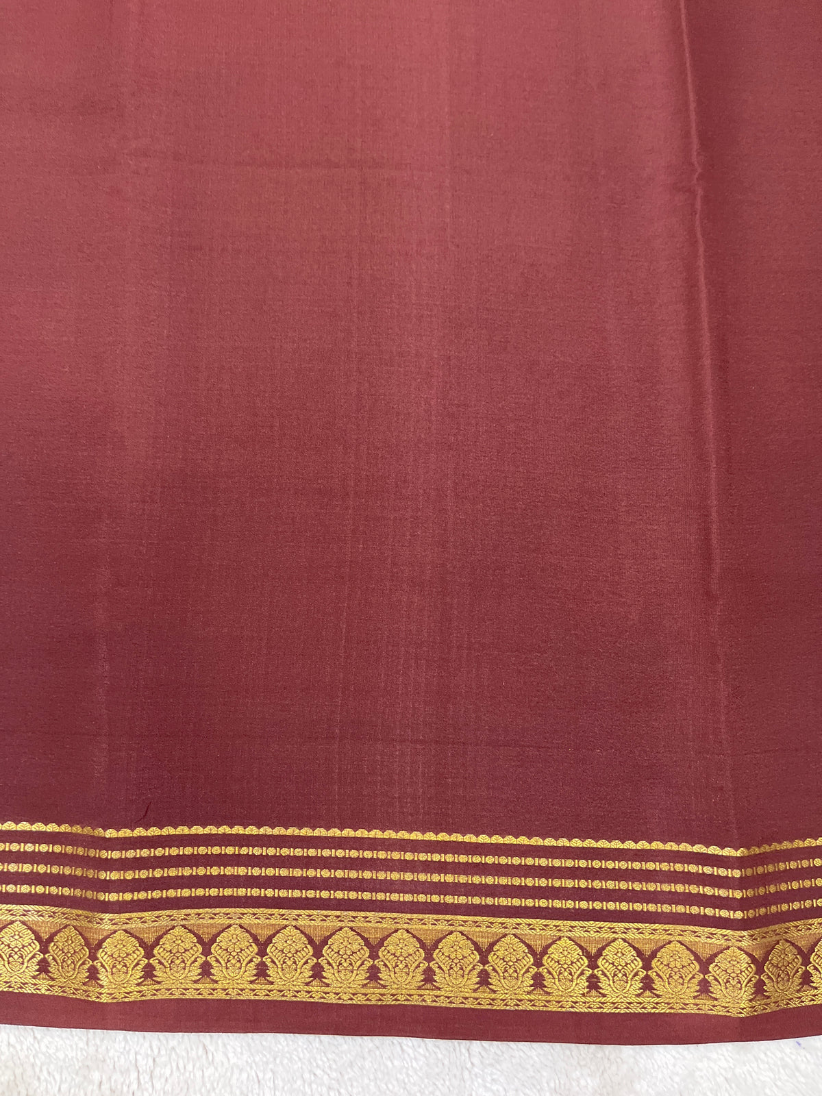 Pure crepe Mysore silk saree 136451 (100 GSM)