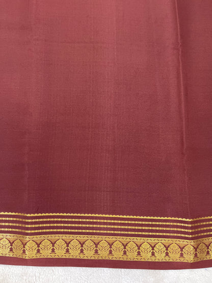 Pure crepe Mysore silk saree 136451 (100 GSM)